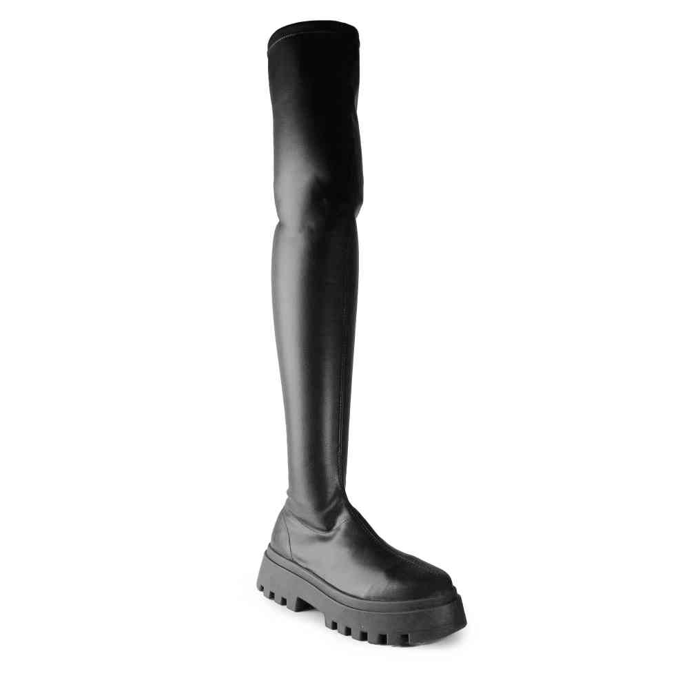Altercore - Tavon Bottes cuissardes à plateforme - Noir
